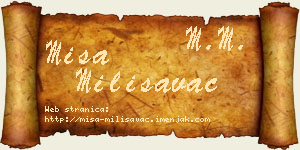Miša Milisavac vizit kartica